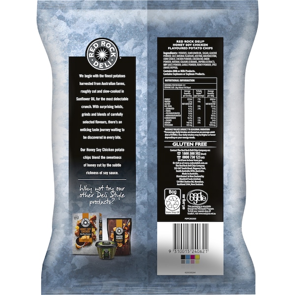 Red Rock Deli Potato Chips Honey Soy Chicken 165g