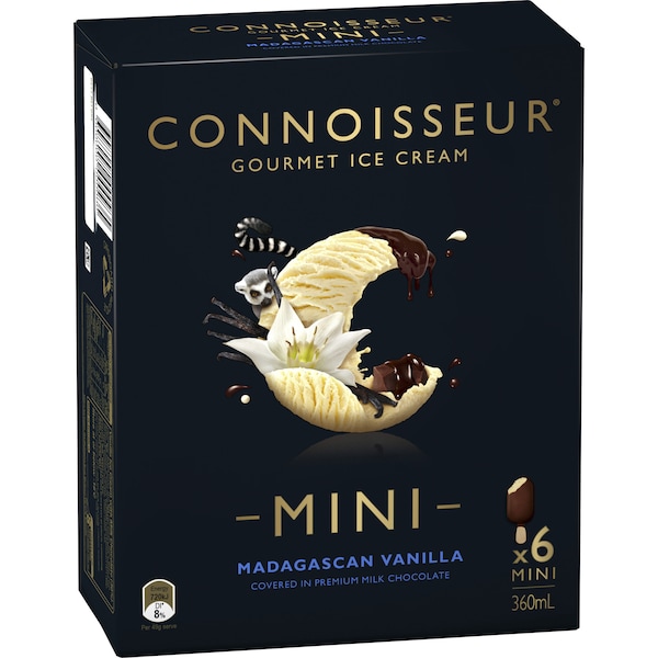 Connoisseur Minis Ice Cream Madagascan Vanilla 6 Pack