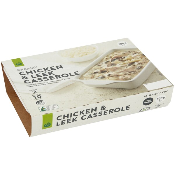 Woolworths Creamy Chicken & Leek Casserole 800g