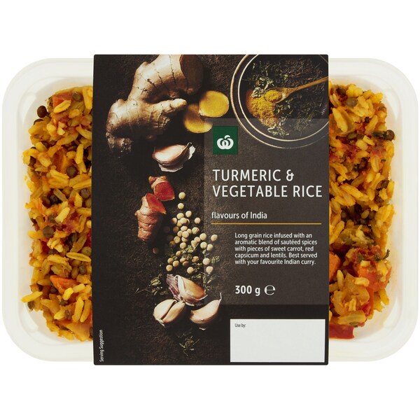 Woolworths Turmeric & Vegetable Rice Chilled Meal 300g