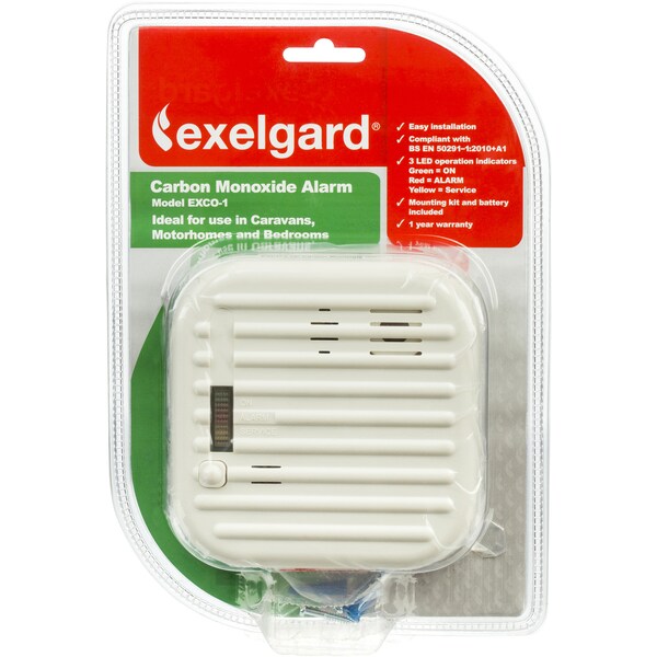 Exelgard Fire Safety Carbon Monoxide Alarm Each