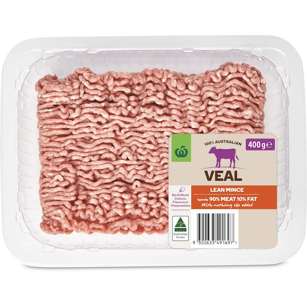 Woolworths Lean Veal Mince 400g