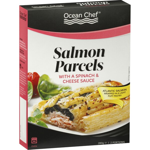 Ocean Chef Salmon Parcels Spinach & Cheese Sauce 280g