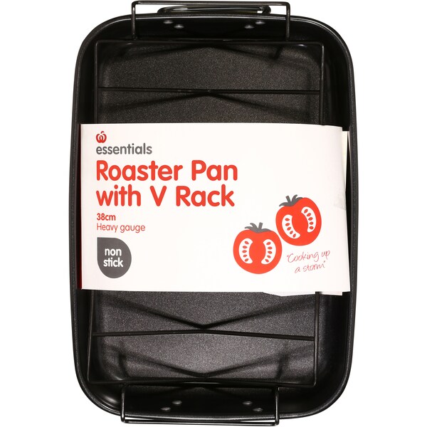 Essentials Cookware Roaster Pan With v Rack Each
