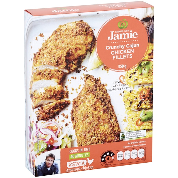 Created With Jamie Crumbed Chicken Crunchy Cajun Fillets 350g