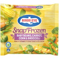 Birds Eye Snap Frozen Baby Beans Carrot Corn & Broccoli