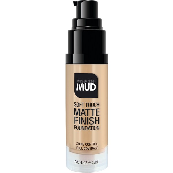 MUD Soft Touch Matte Finish Foundation 02 Soft Beige 25mL