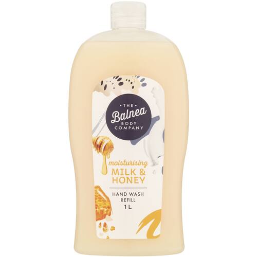 Balnea Moisturising Milk and Honey Hand Wash Refill 1l bunch