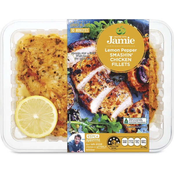Created With Jamie Smashin' Chicken Fillets Lemon Pepper 400g - 650g