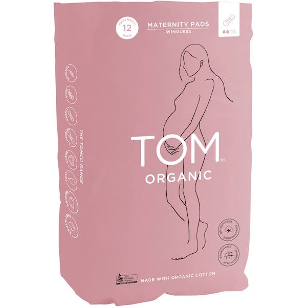 TOM Organic Maternity Pads 12 Pack