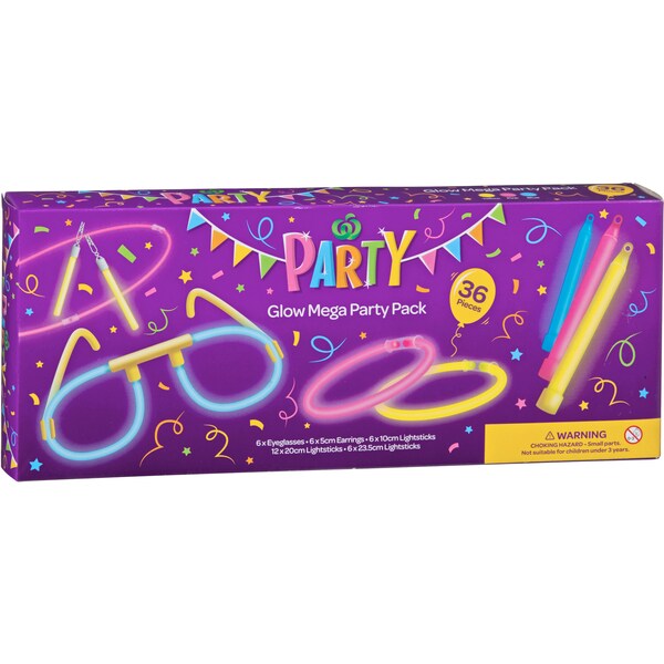 New Year's Eve Party Glow Mega Party Pack 36 pack