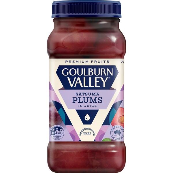Goulburn Valley Whole Plums In Juice 700g