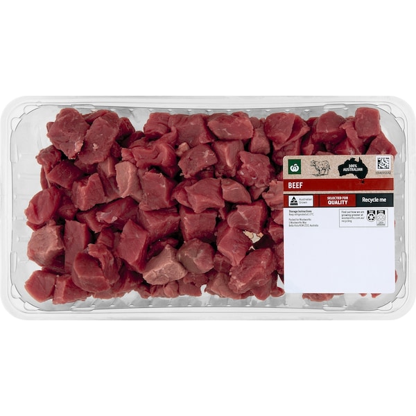 Woolworths Beef Diced 1kg