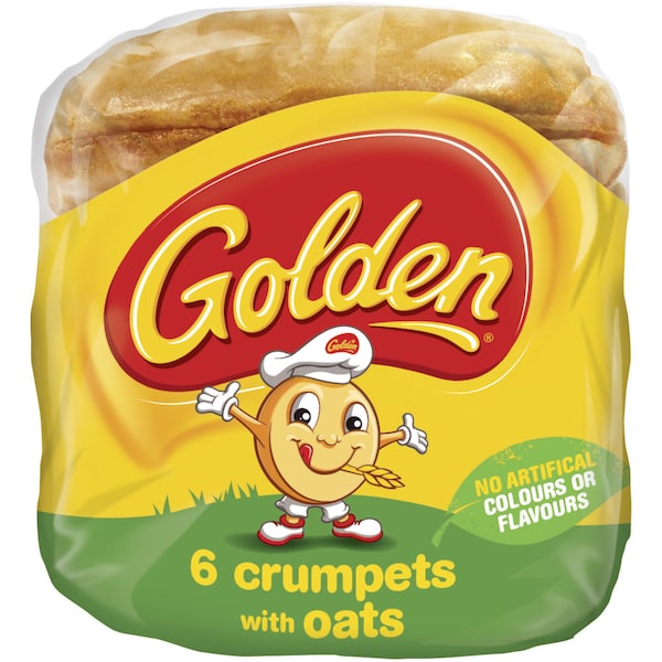 Golden Crumpets With Oats 6pk 300g