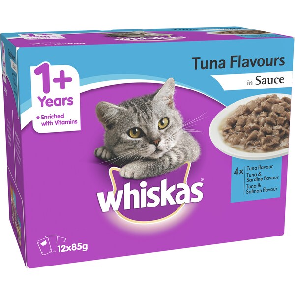 Whiskas Adult Cat Food Tuna Flavour 12 Pack