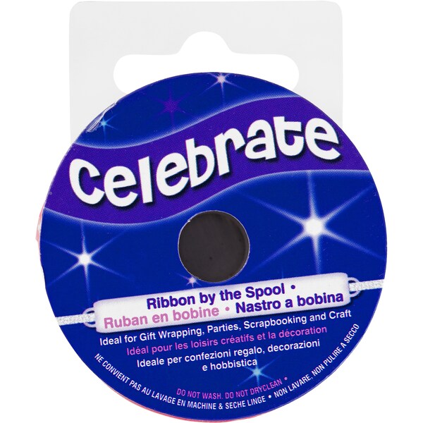 Celebrate Satin Ribbon 13mmx6m Hot Pink Each