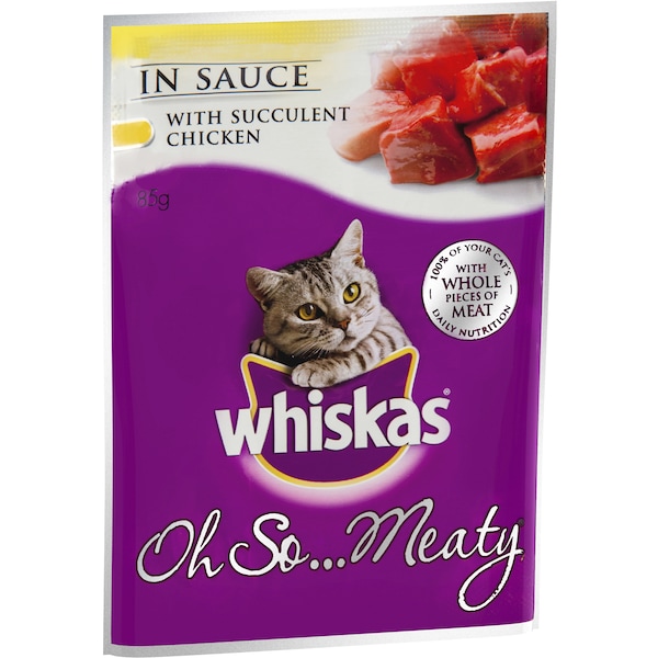 Whiskas Adult Cat Food With Succulent Chicken 85g