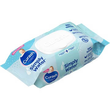 Curash Baby Wipes Simply Water 80 pack Woolworths