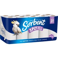 Sorbent Soft & Strong 3 Ply Toilet Paper