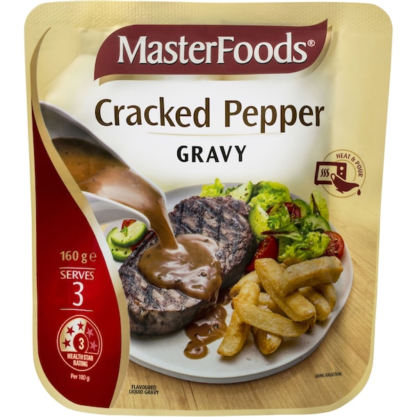 MasterFoods Gravy Liquid Cracked Pepper 160g
