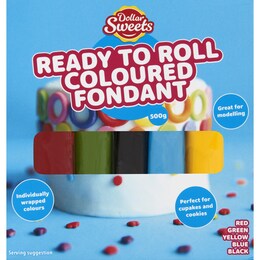 Dollar Sweets Dollar Sweets Ready To Roll Coloured Fondant 5 pack