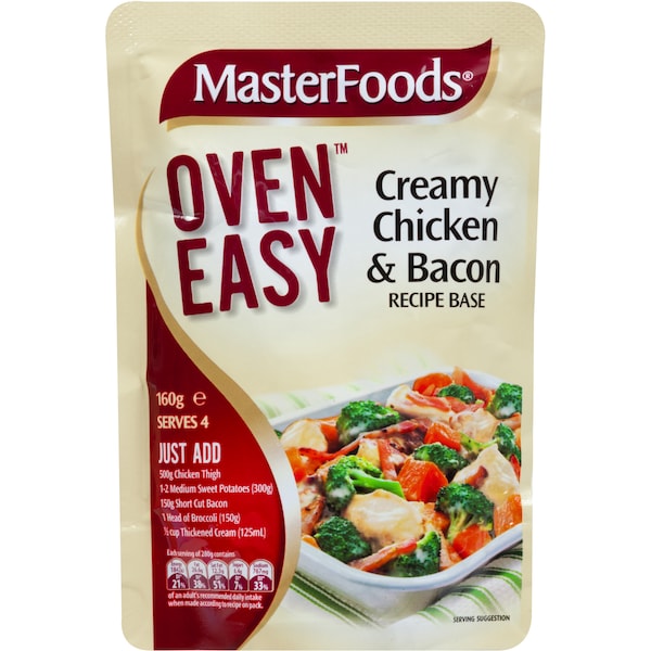MasterFoods Recipe Base Creamy Chicken & Bacon 160g