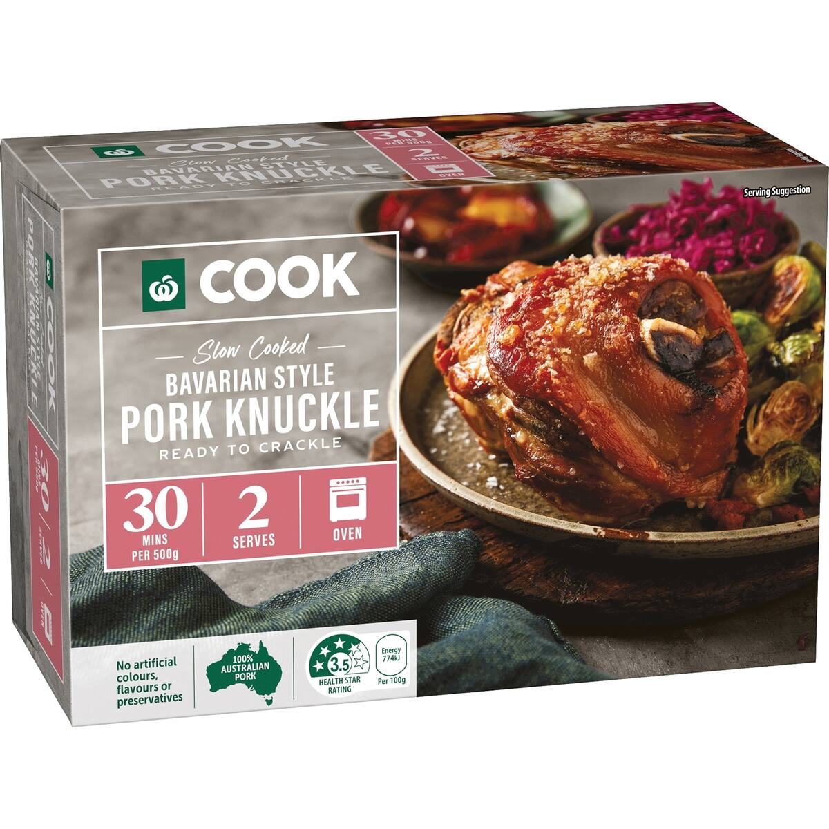 Woolworths Cook Pork Knuckle 650g 1kg bunch