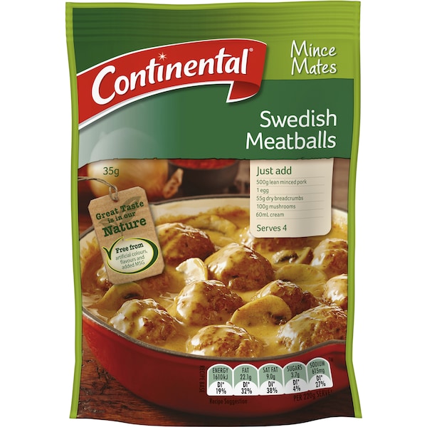 Continental Recipe Base Swedish Meatballs 35g