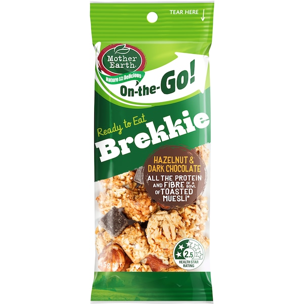 Mother Earth Brekkie On The Go Hazelnut & Dark Chocolate 45g