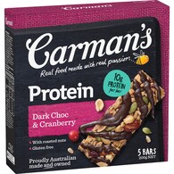 Carman's Protein Bars Dark Choc & Cranberry