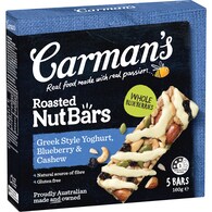 Carman's Nut Bars Greek Style Yoghurt Blueberry & Cashew