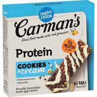 Carman's Protein Bars Cookies & Cream Limited Edition