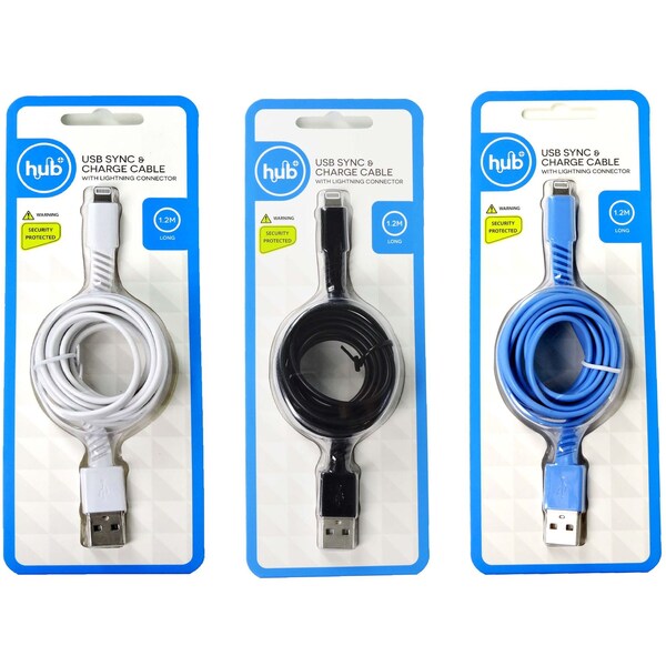 Hub Usb Sync & Charge Cable With Lightning Connector 1.2m Long Each