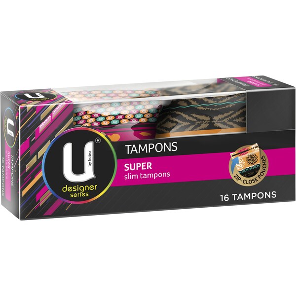 U by Kotex Designer Series Tampons Super 16 Pack