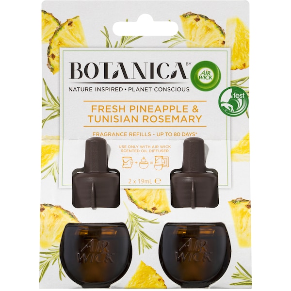 Air Wick Botanica Fresh Pineapple & Tunisian Rosemary Refills 19mL x 2 pack