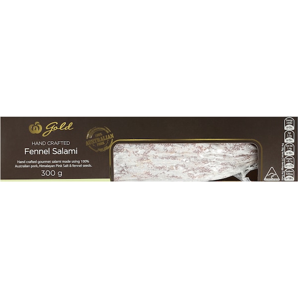 Woolworths Gold Pork & Fennel Salami 300G