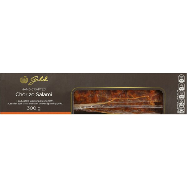 Woolworths Gold Chorizo Salami 300G