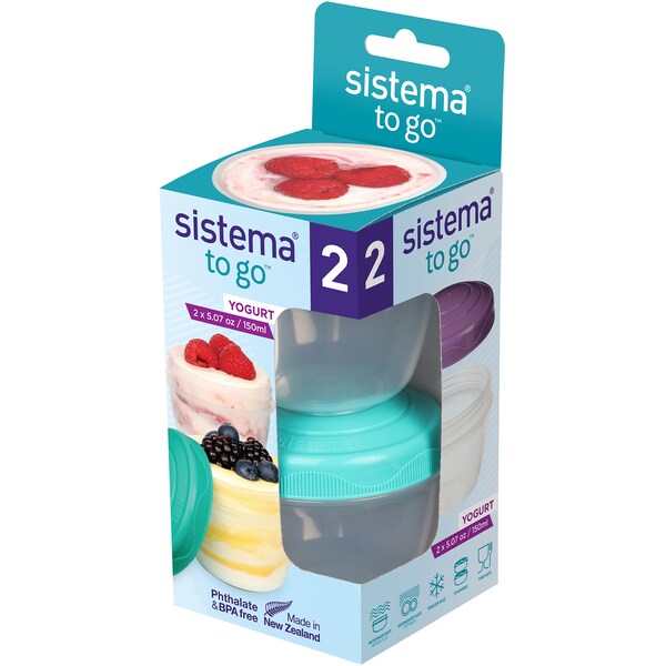 Sistema To Go Yogurt Snack Container 2 Pack