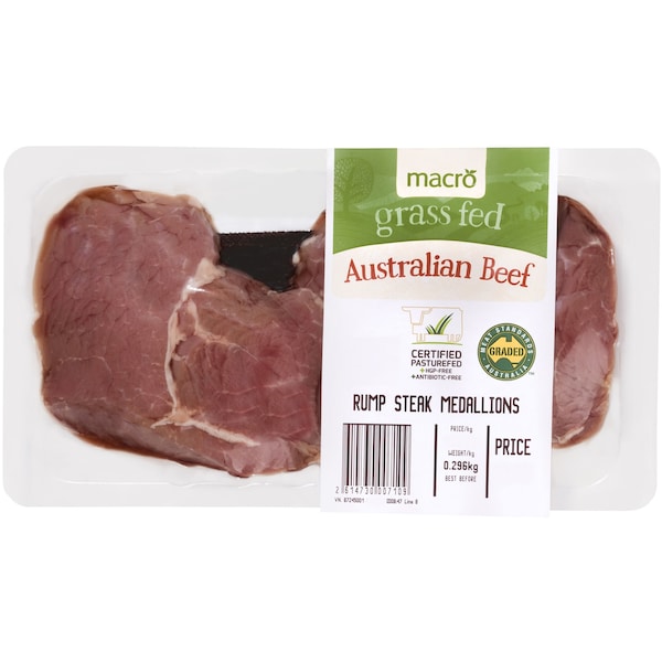 Macro Grasslands Grassfed Rump Medallions 250g - 450g