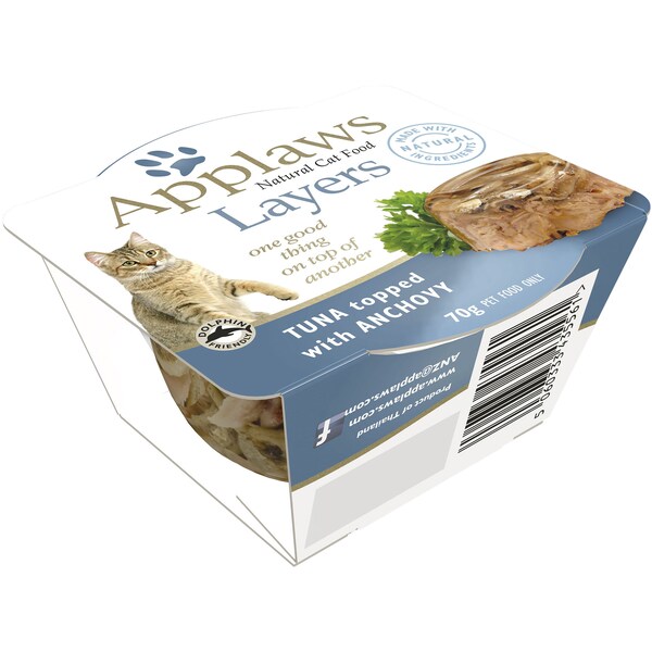 Applaws Adult Cat Food Natural Food Tuna & Anchovy 70g