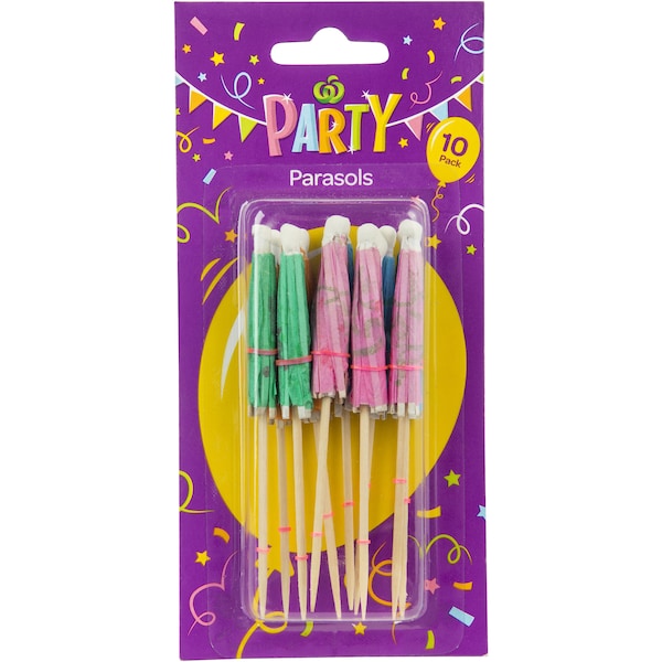 Woolworths Party Entertaining Parasol Picks 10 Pack