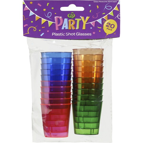 Woolworths Party Entertaining Shot Glasses 20 Pack