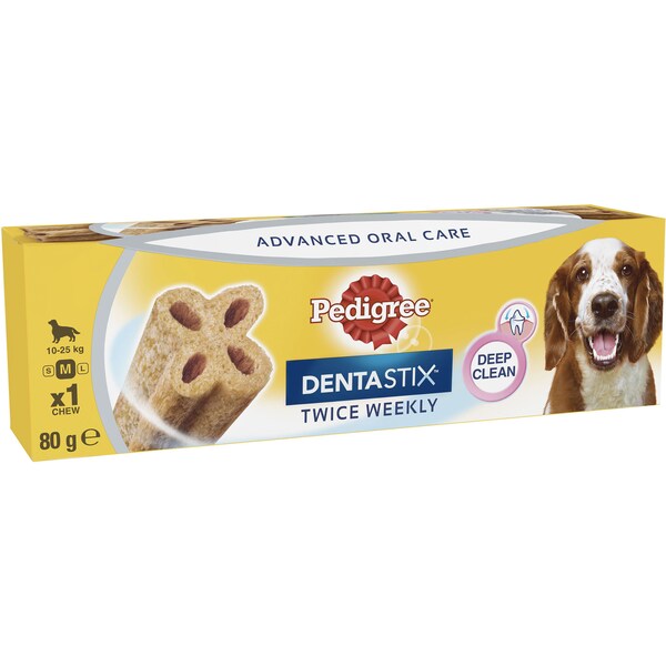Pedigree Dentastix Twice Weekly Medium Dental Dog Treat 80g