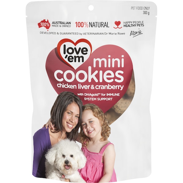 Love'em Treat Chicken & Cranberry Cookies 300G