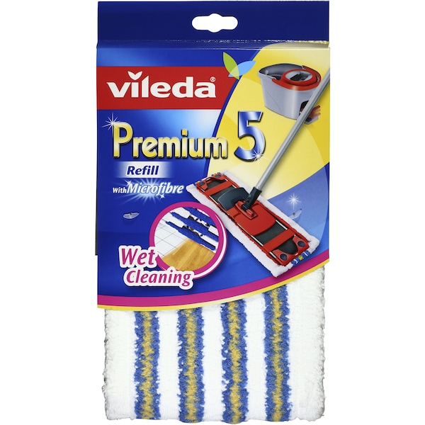 Vileda Mop Premium 5 Mop Refill Wet Each