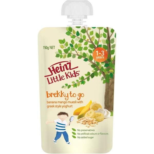 Heinz Little Kids Banana Mango Muesli Yoghurt Toddler 1-3 Yrs 150g