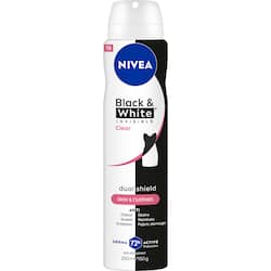 Nivea Black & White Invisible Clear Aerosol Deodorant 250mL