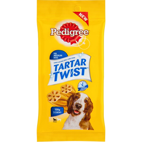 Pedigree Treat Tartar Twist Medium 130g