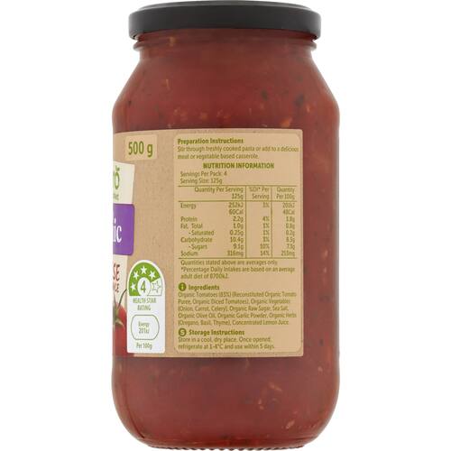 Macro Organic Pasta Sauce Chunky Bolognese 500g bunch