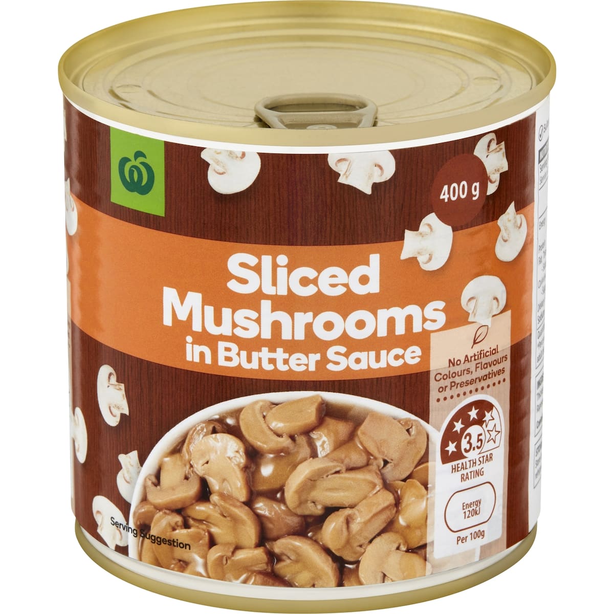 Woolworths Mushrooms In Butter Sauce 400g bunch